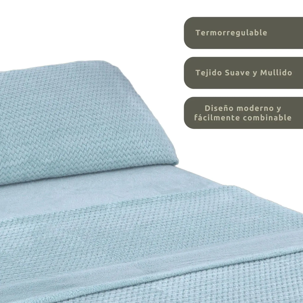 Juego de sábanas Coralina - Colección Invierno - Disponible en azul, beige y gris, y en tamaños para camas de 90 cm, 105 cm, 135 cm, 150 cm y 180 cm - Colección Donegal