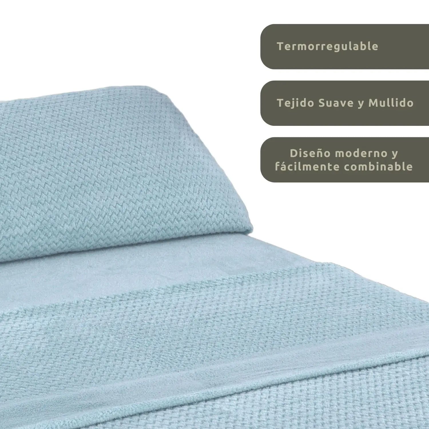 Juego de sábanas Coralina - Colección Invierno - Disponible en azul, beige y gris, y en tamaños para camas de 90 cm, 105 cm, 135 cm, 150 cm y 180 cm - Colección Donegal