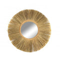 Espejo decorativo Cuadros Kimpeke de fábrica, redondo de 60 cm, de madera para decoración de paredes, perfecto como espejo redondo geométrico.