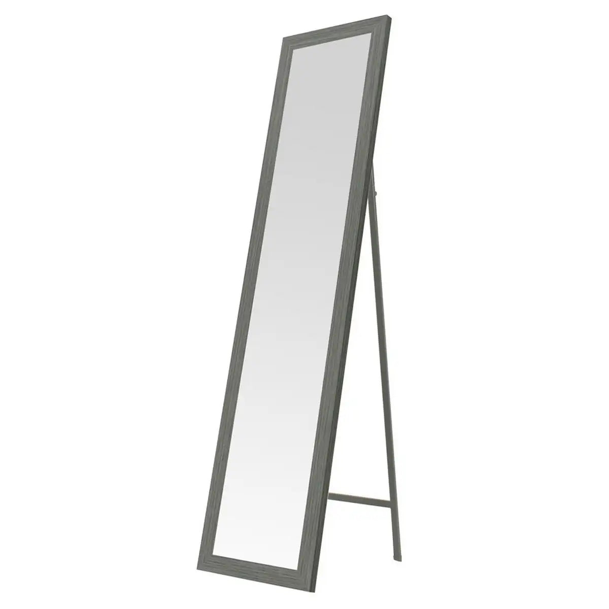 Espejo de pie Lola Home de 37x157 cm, fabricado en madera MDF gris.
