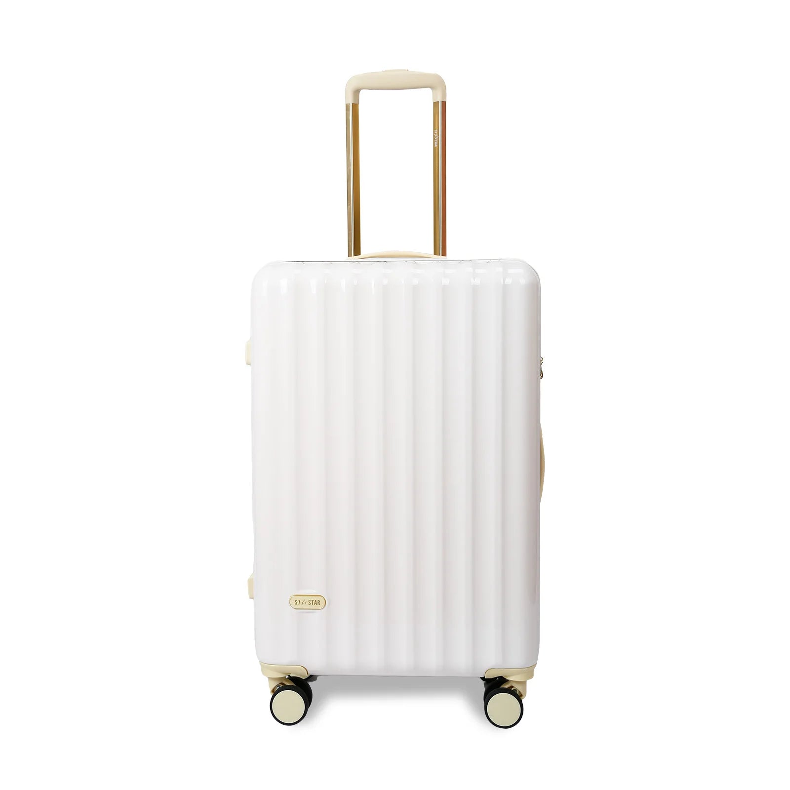 Juego de maletas S7 STAR de 3 piezas, maletas rígidas de policarbonato duraderas con 4 ruedas giratorias silenciosas, tamaño cabina 20in + 24in + 28in, diseño moderno para viajes, certificado CE.
