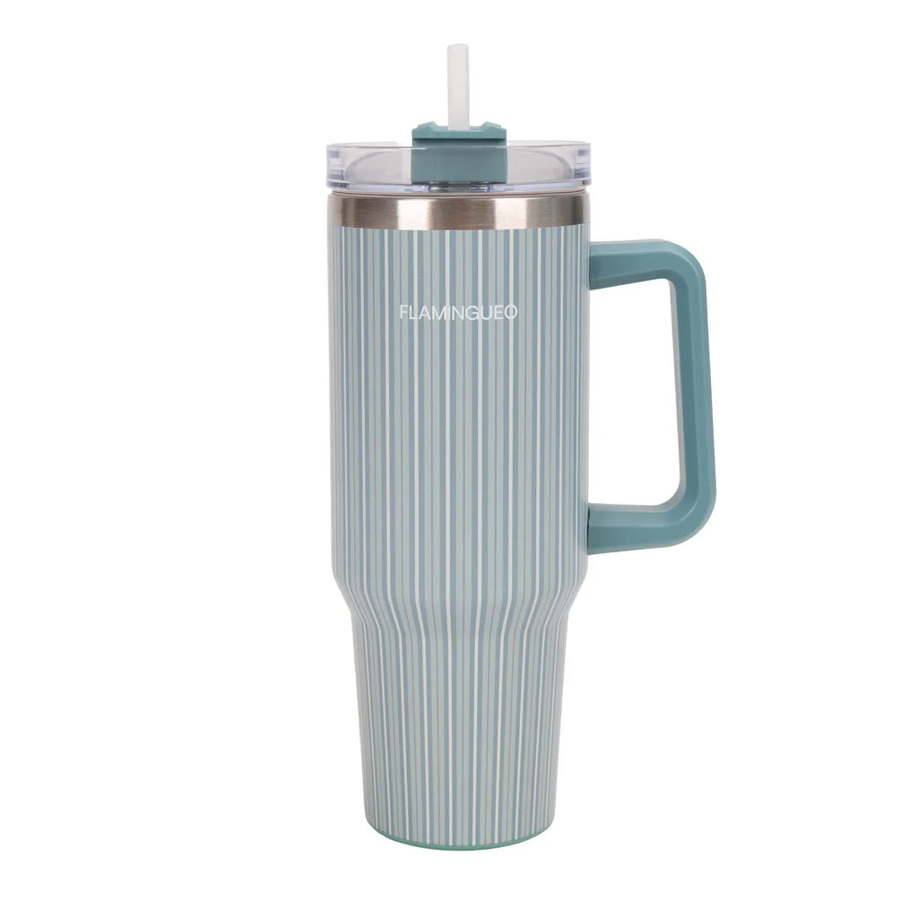 Vaso térmico Flamingueo - vaso térmico de acero inoxidable para café, para llevar bebidas calientes y frías durante 24 horas y bebidas frías durante 10 horas, botella térmica de 1,18 litros.