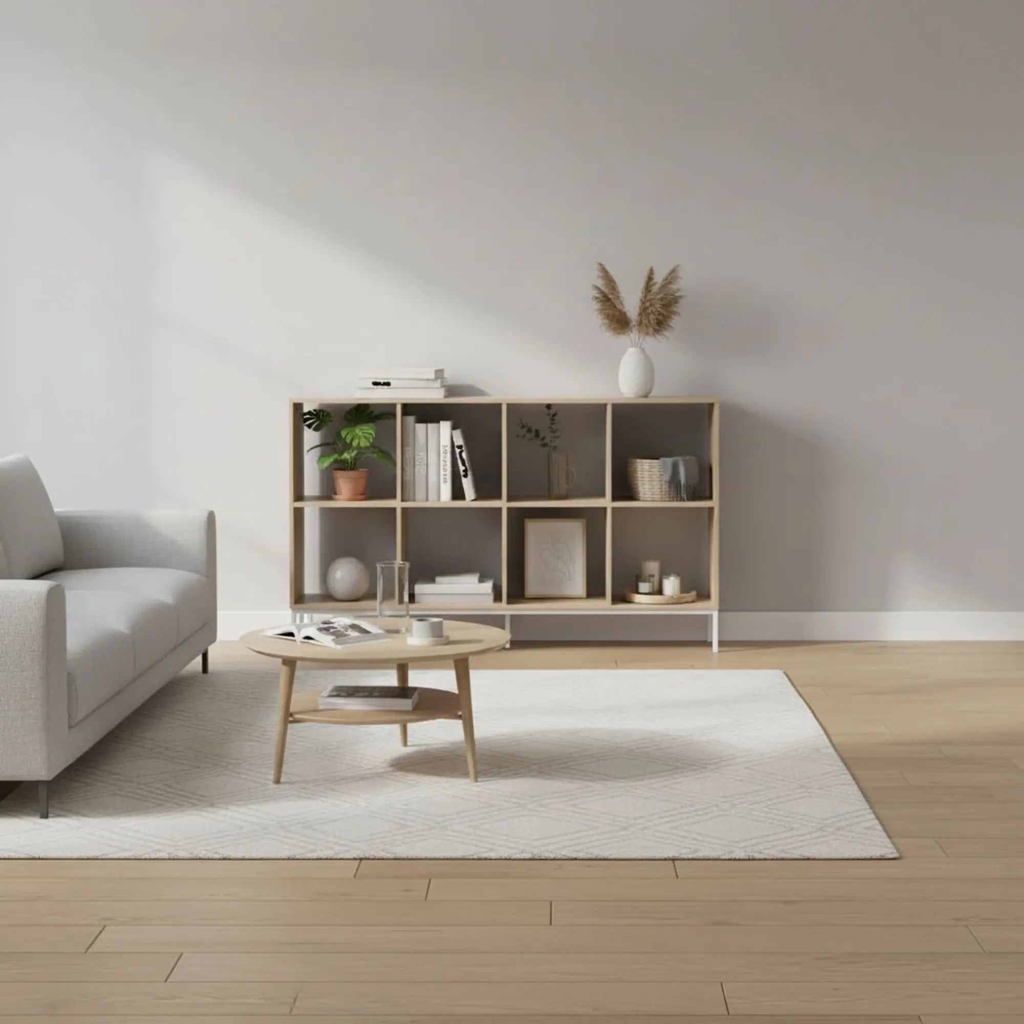 MOBLEKIT Estanterías de madera y metal con compartimentos abiertos, librerías modulares disponibles en 2, 4 u 8 cubos y estantería multiusos de 5 niveles, solución de almacenamiento ideal para salón, dormitorio, oficina o cocina.