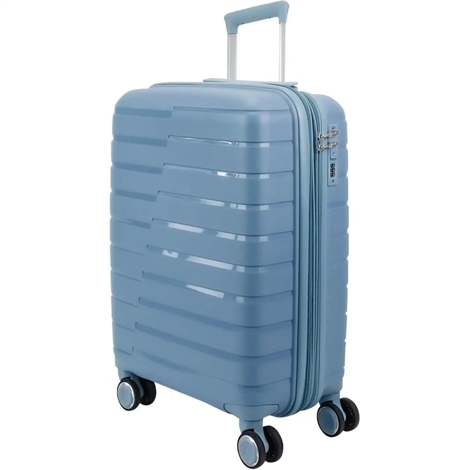 Maletas de viaje rígidas con ruedas, equipaje de mano, maleta de cabina rígida de polipropileno con 4 ruedas dobles de 360° y cierre combinado, maletas de viaje pequeñas y grandes.