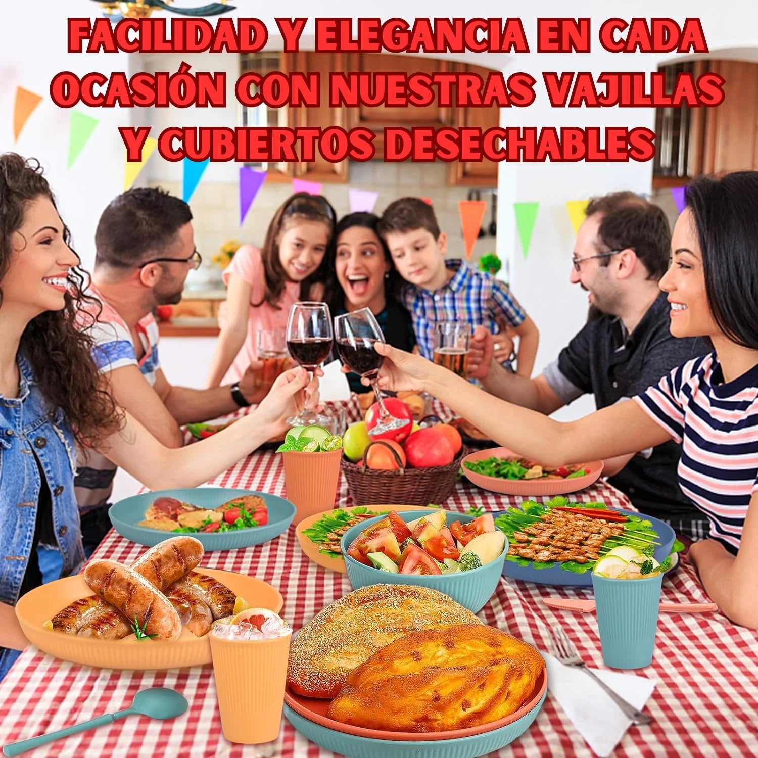 Algon - juego de platos rectangulares desechables de cartón blanco de 18 cm - 100 unidades - resistentes y ecológicos
