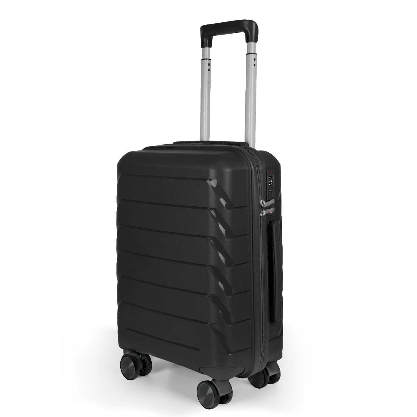 Maleta de cabina de 54x36x20 cm, de polipropileno, con ruedas giratorias de 360°, resistente y ligera. Ideal para viajar.