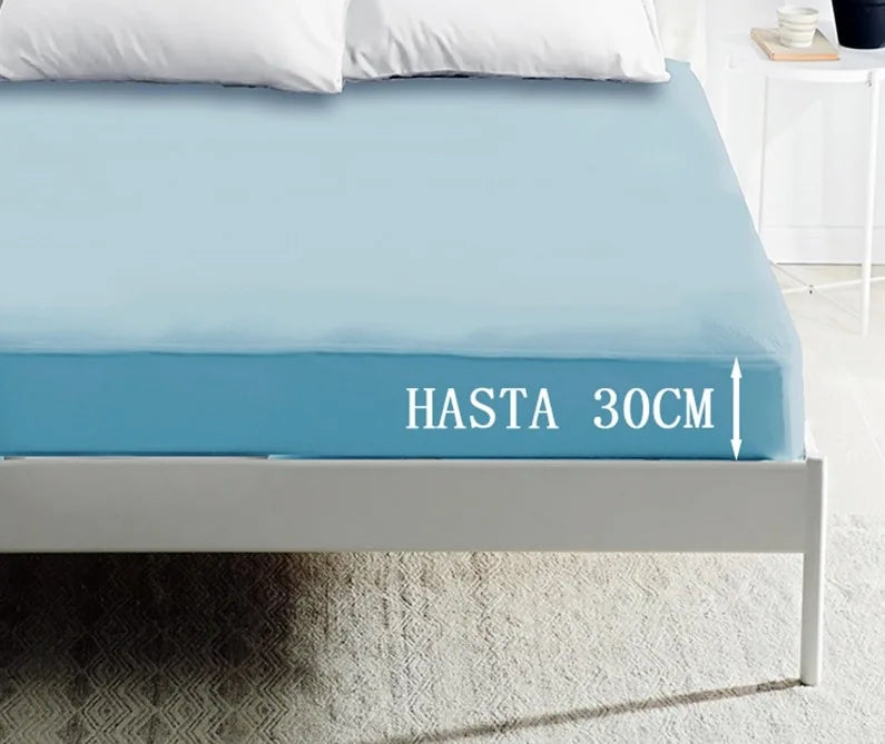 Sábanas bajeras ajustables para camas de 90/105/135/160/180 cm, sábanas bajeras para colchones de hasta 30 cm de altura, bolsillo profundo - microfibra de poliéster, tacto suave y confortable.
