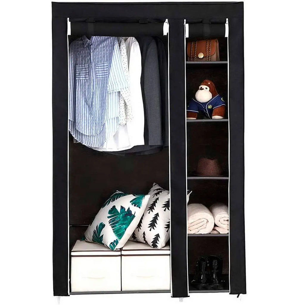 Armario de tela Nyana Home, 170x110x45cm, 2 puertas, 5 agujeros, 1 armario