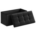 Elegante puf de lino con espacio de almacenamiento