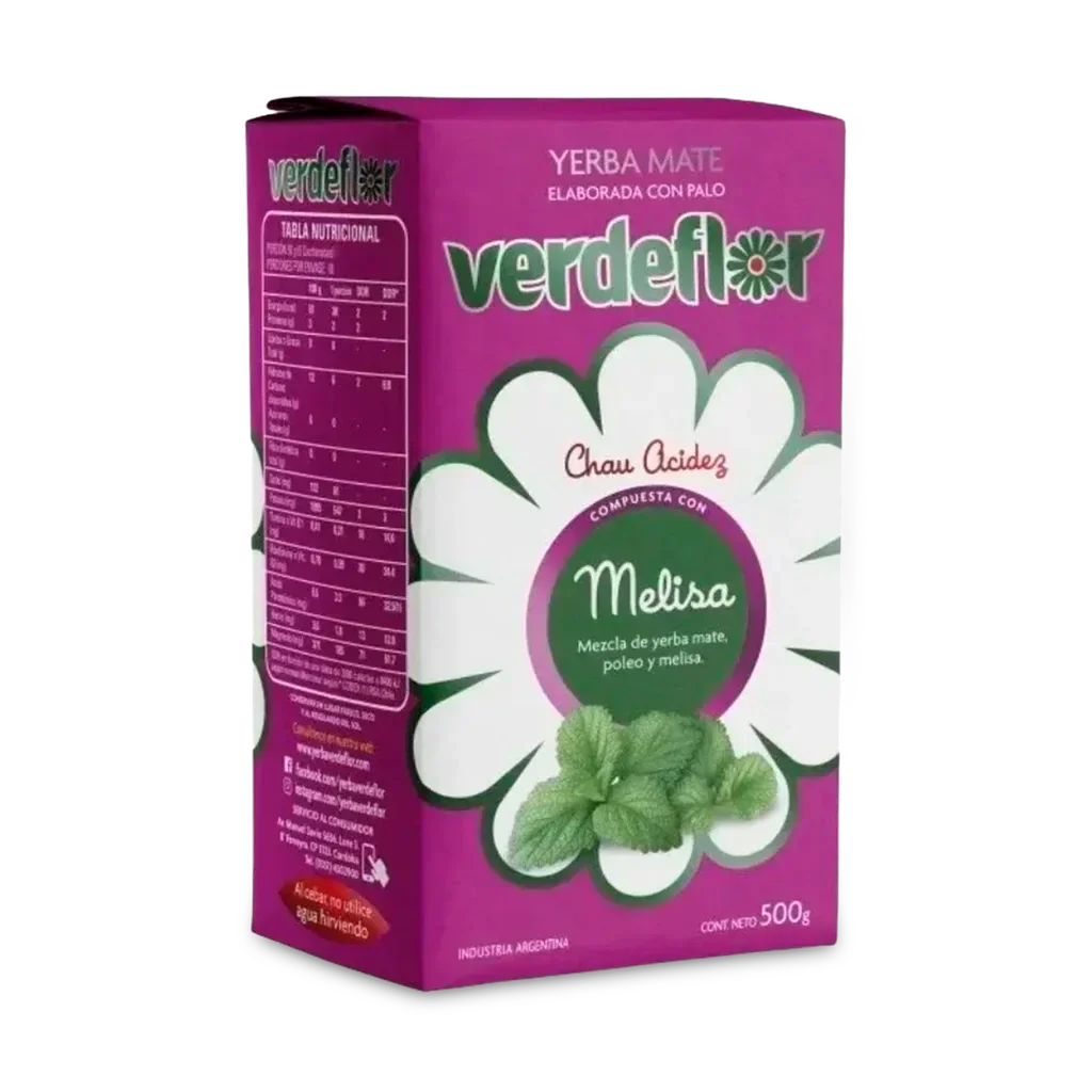 Verdeflor melissa 500 gr - infusión de hierbas de yerba mate con hojas de melisa