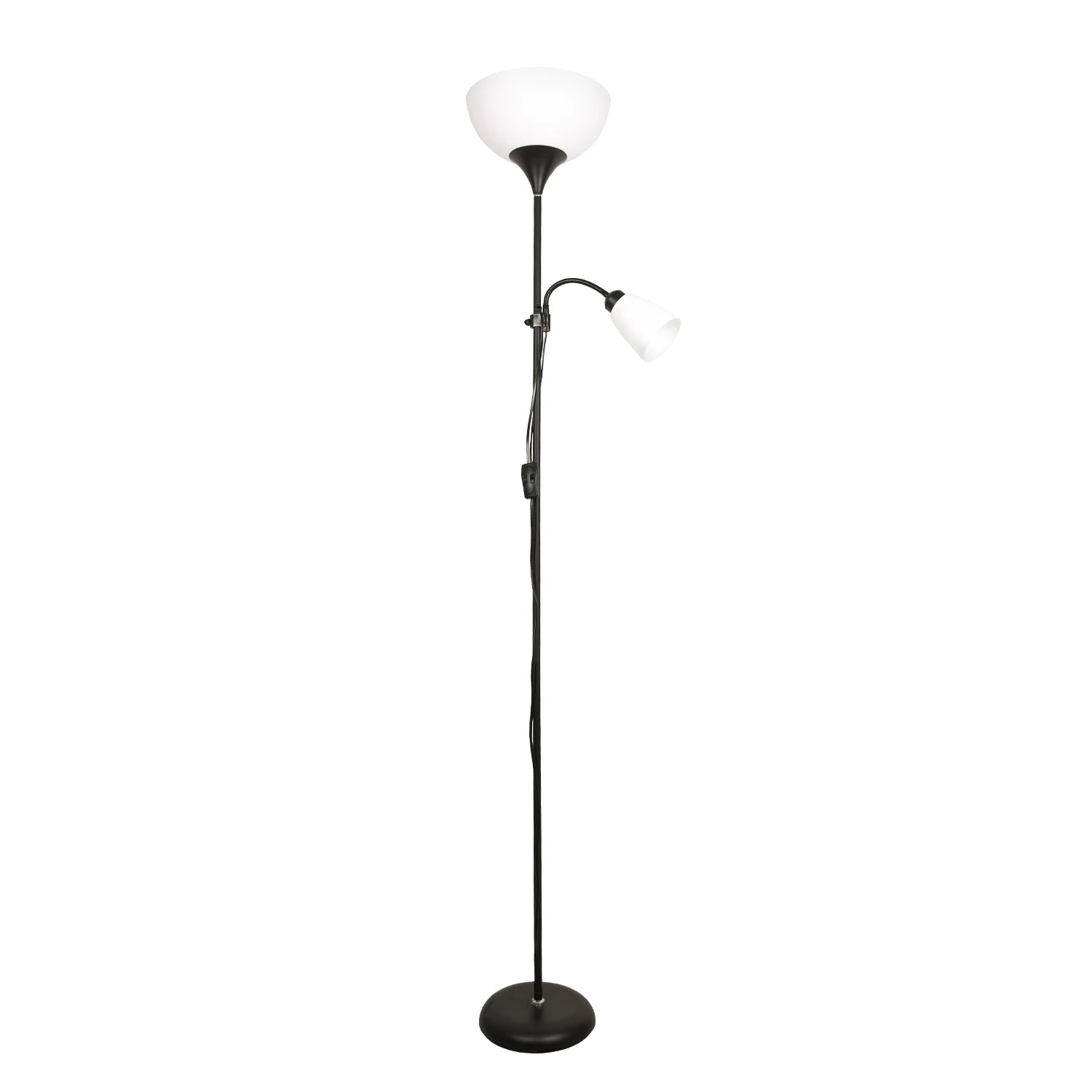 Lámpara de pie BEL AIR HOME-Varese 2xE27 de 178 cm - Ideal para salones y estudios - Diseño moderno y funcional - Lámpara de lectura orientable - Lámpara de pie adaptable y elegante