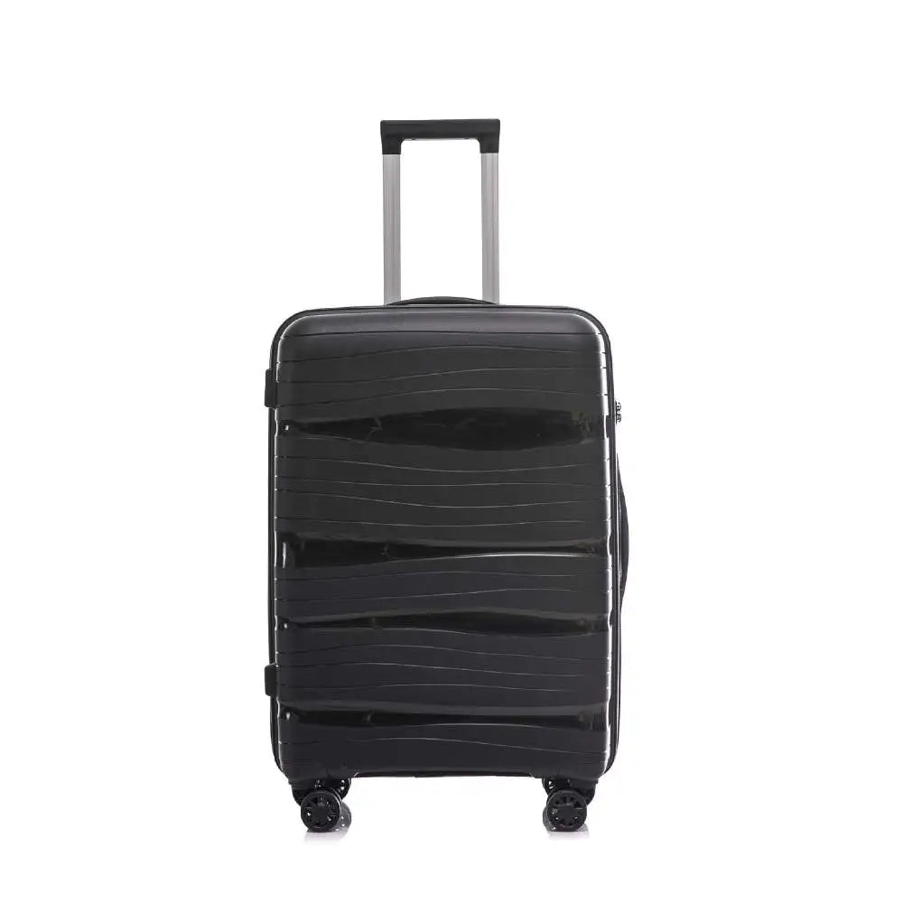 Maleta mediana OM Home 062, equipaje duradero de polipropileno (66*45*25 cm) con ruedas silenciosas de 360º, cerradura antirrobo y asa ajustable, ideal para viajar y para mayor comodidad al empacar.