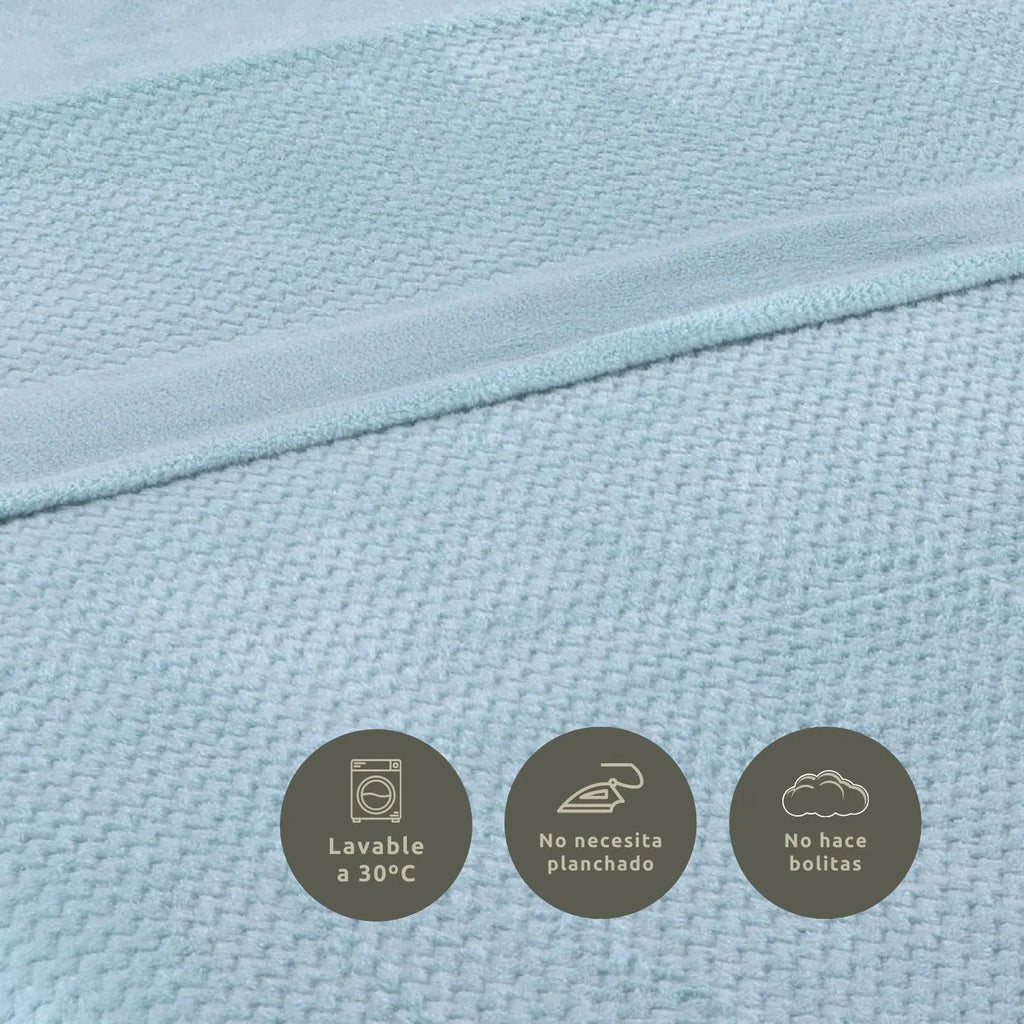 Juego de sábanas Coralina - Colección Invierno - Disponible en azul, beige y gris, y en tamaños para camas de 90 cm, 105 cm, 135 cm, 150 cm y 180 cm - Colección Donegal