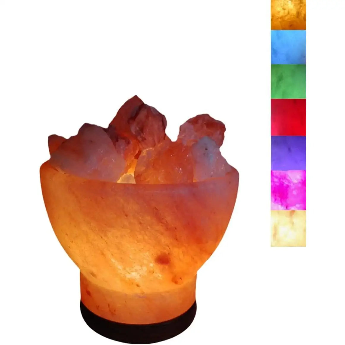 Lámparas de sal natural del Himalaya Plushome con enchufe europeo, también disponibles en versiones USB multicolor.