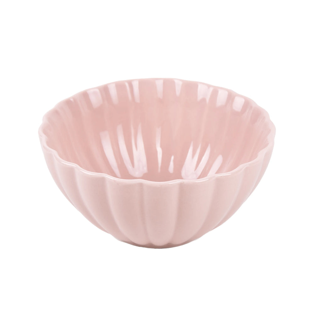 Juego de vajilla de porcelana Cofan en rosa nude | Vajilla completa de 16 piezas para 4 personas | Elegante diseño en relieve, apto para lavavajillas, microondas y horno.
