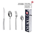 Juego de cubiertos Mr.Spoon Montaña Series de 16, 24 y 48 piezas, fabricado en acero inoxidable 18/0, apto para lavavajillas, incluye cuchillo de mesa, tenedores, cucharas y cucharas de postre, acabado pulido espejo, ideal para el hogar, hoteles y restaur