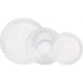 Juego de vajilla Diamond de 18 piezas de La Mediterránea, de cristal, incluye 6 platos hondos, 6 platos llanos y 6 platos de postre, ideal para una mesa elegante y de fácil mantenimiento, perfecto para el hogar o reuniones.