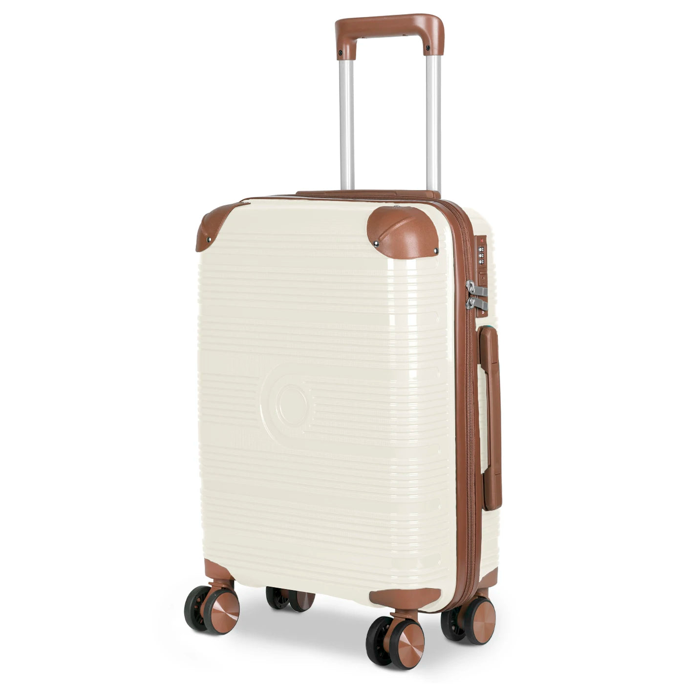 Maleta de cabina de 54x36x20 cm, de polipropileno, con ruedas giratorias de 360°, resistente y ligera. Ideal para viajar.