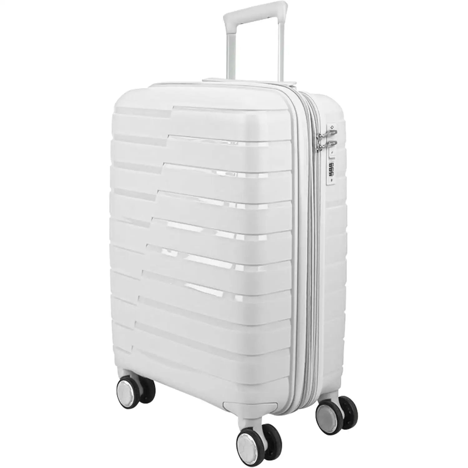 Maletas de viaje rígidas con ruedas, equipaje de mano, maleta de cabina rígida de polipropileno con 4 ruedas dobles de 360° y cierre combinado, maletas de viaje pequeñas y grandes.