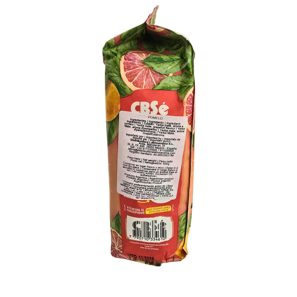 4 paquetes de 500 g de yerba mate cbse pomelo ruene lo bueno y frutos del bosque, natural de Argentina, ideal para bebidas energizantes y antioxidantes.