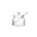 Azucarero de borosilicato Quid Trend de 6,5 x 8,5 x 8,3 cm, transparente con relieve, fácil de limpiar y apilable.