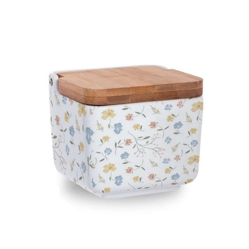 Azucarero de cerámica minimalista blanco para cocina