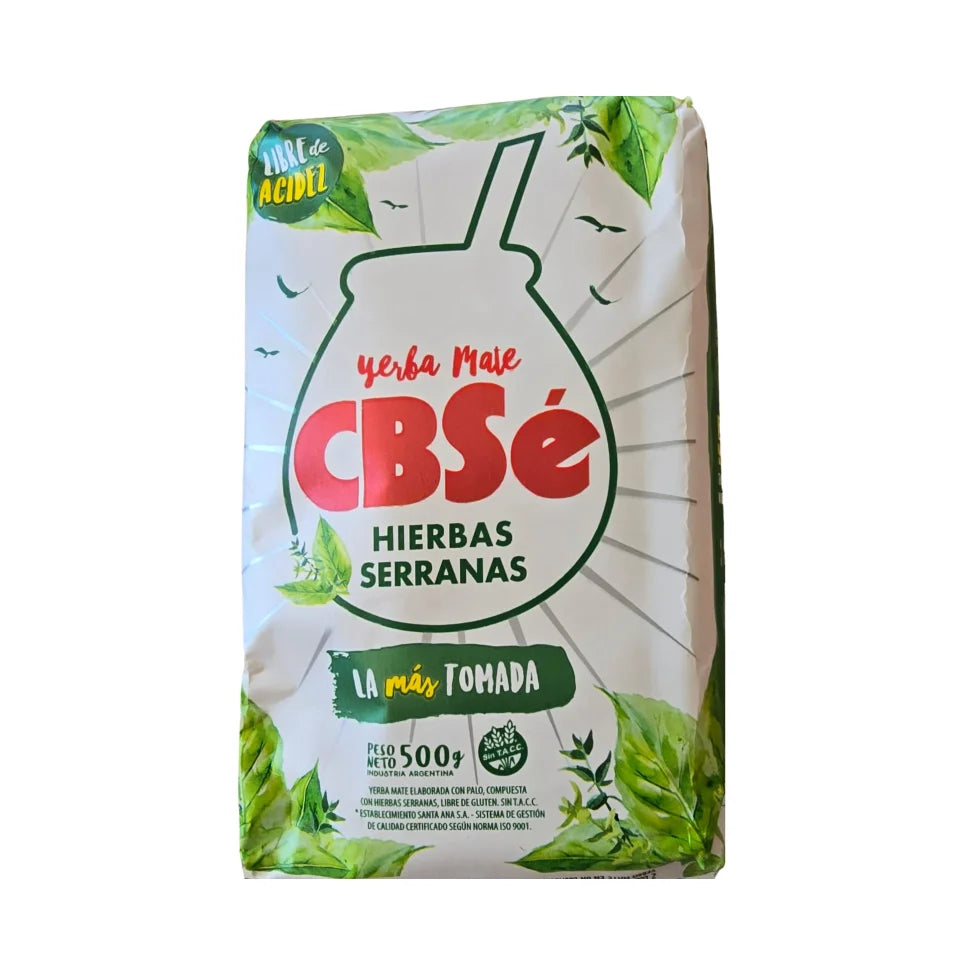 4 paquetes de cbse serranas hierbas yerba mate los más consumidos 500g.