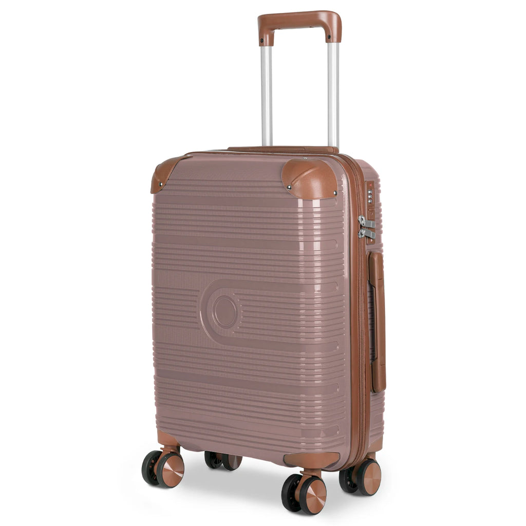 Maleta de cabina de 54x36x20 cm, de polipropileno, con ruedas giratorias de 360°, resistente y ligera. Ideal para viajar.