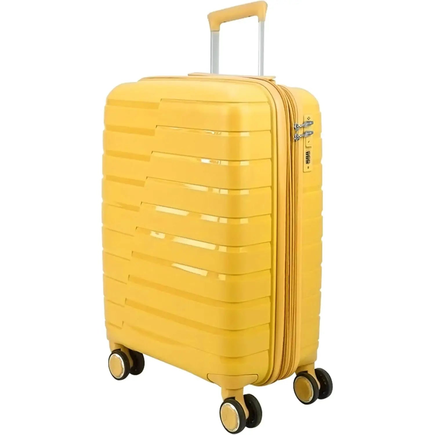Maletas de viaje rígidas con ruedas, equipaje de mano, maleta de cabina rígida de polipropileno con 4 ruedas dobles de 360° y cierre combinado, maletas de viaje pequeñas y grandes.