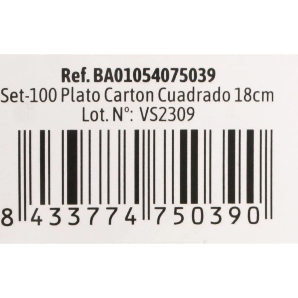 Algon - juego de platos rectangulares desechables de cartón blanco de 18 cm - 100 unidades - resistentes y ecológicos