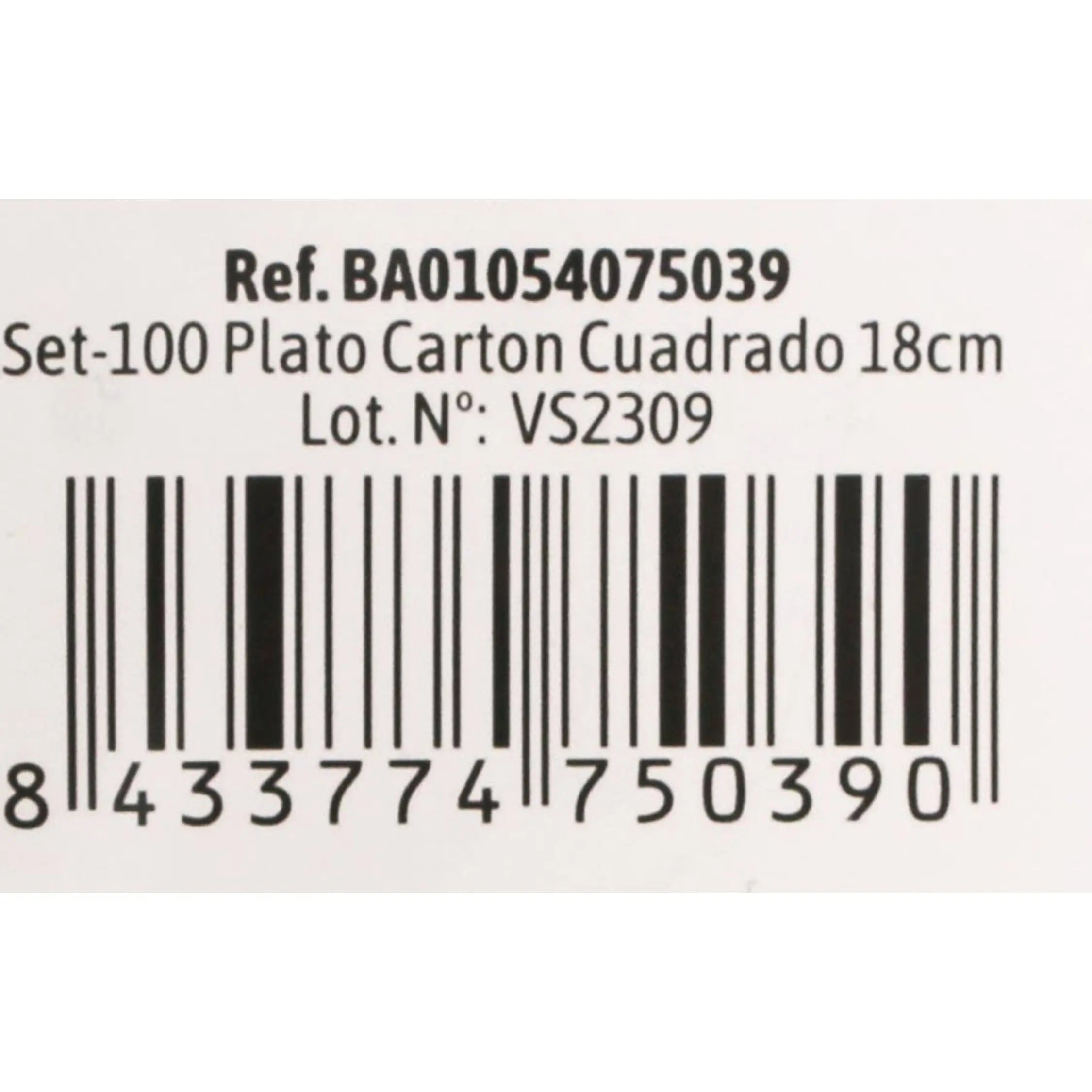 Algon - juego de platos rectangulares desechables de cartón blanco de 18 cm - 100 unidades - resistentes y ecológicos