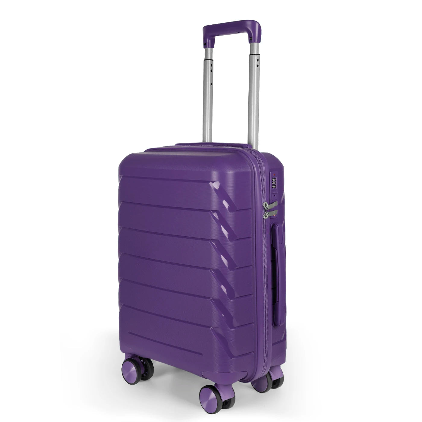 Maleta de cabina de 54x36x20 cm, de polipropileno, con ruedas giratorias de 360°, resistente y ligera. Ideal para viajar.