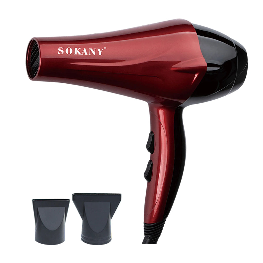 Secador de pelo profesional Sokany de 2400 W con 2 velocidades, aire caliente y frío para un secado rápido, secador iónico ideal para un peinado silencioso.