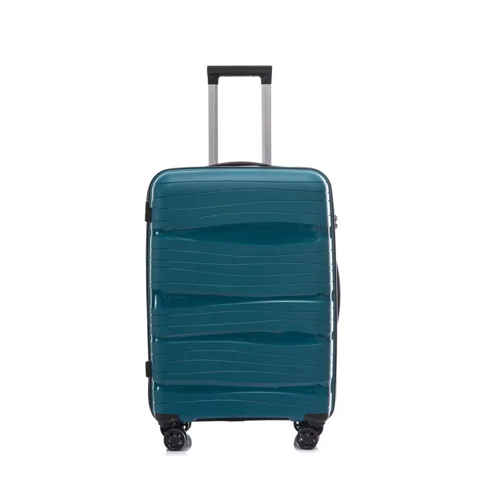 Maleta mediana OM Home 062, equipaje duradero de polipropileno (66*45*25 cm) con ruedas silenciosas de 360º, cerradura antirrobo y asa ajustable, ideal para viajar y para mayor comodidad al empacar.