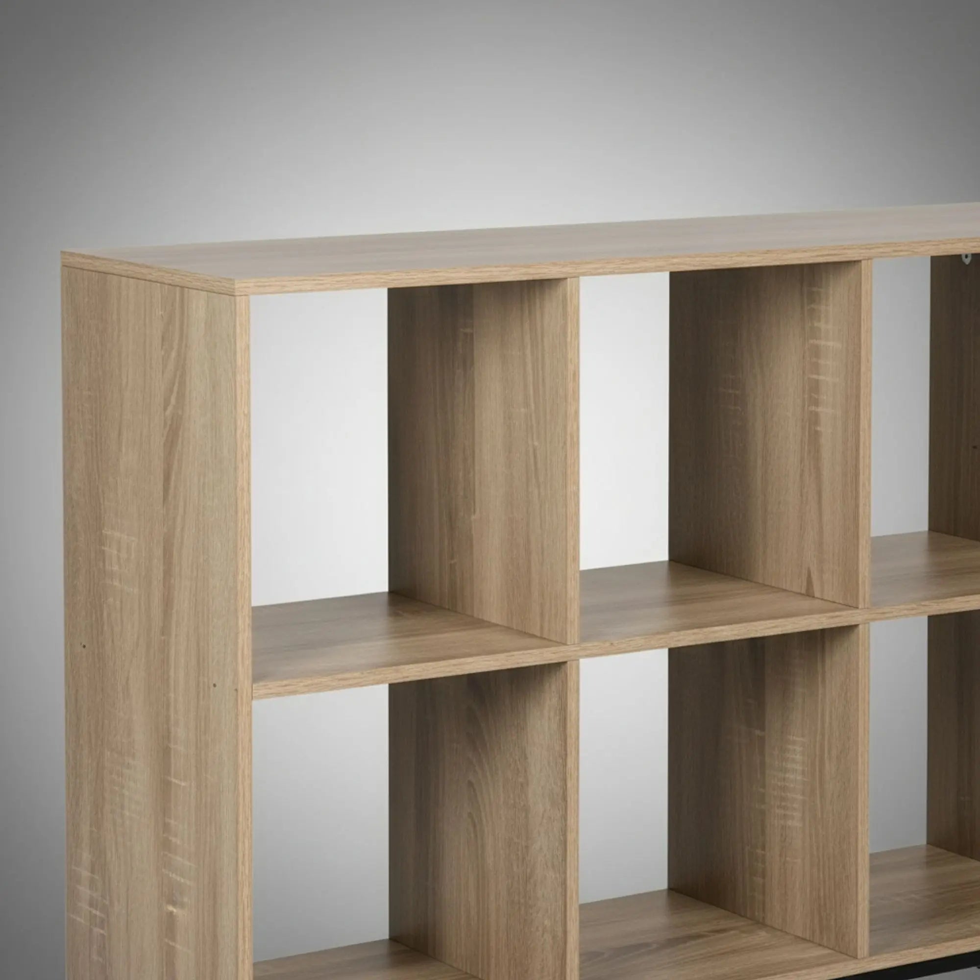 MOBLEKIT Estanterías de madera y metal con compartimentos abiertos, librerías modulares disponibles en 2, 4 u 8 cubos y estantería multiusos de 5 niveles, solución de almacenamiento ideal para salón, dormitorio, oficina o cocina.
