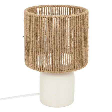 Lámpara de mesa Hory blanca, 24 cm de alto.