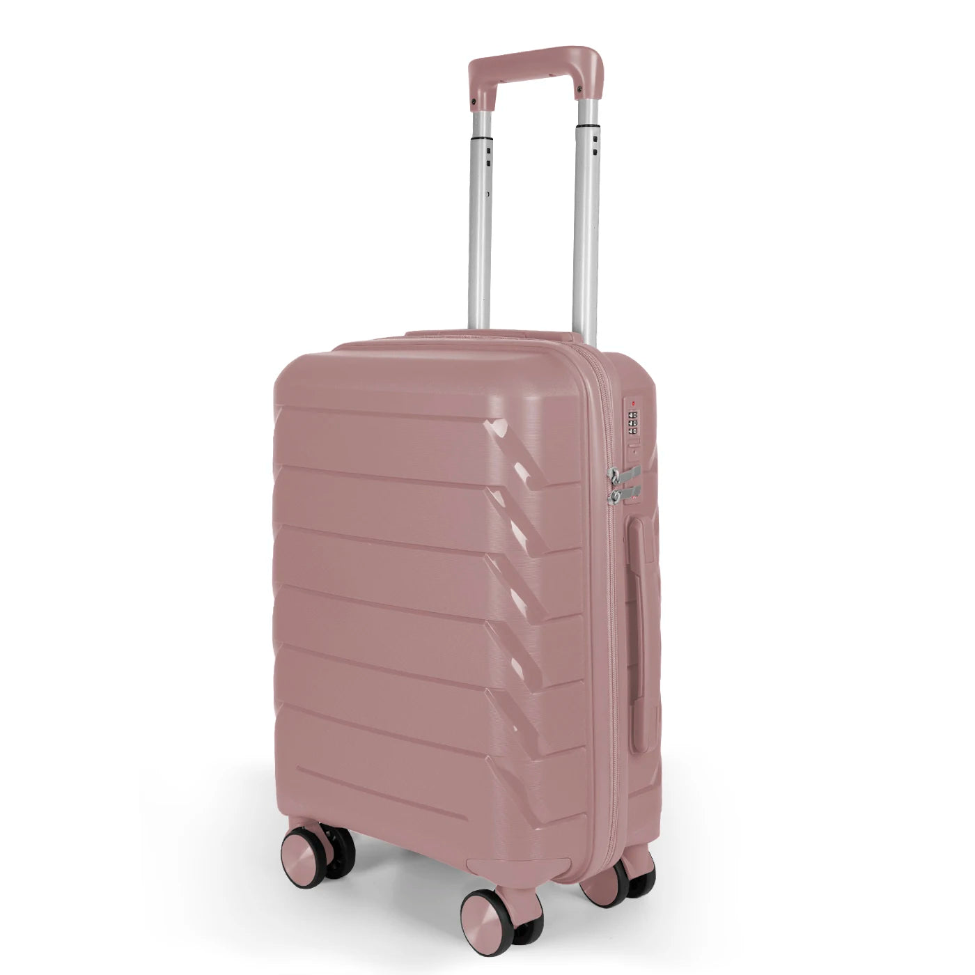 Maleta de cabina de 54x36x20 cm, de polipropileno, con ruedas giratorias de 360°, resistente y ligera. Ideal para viajar.