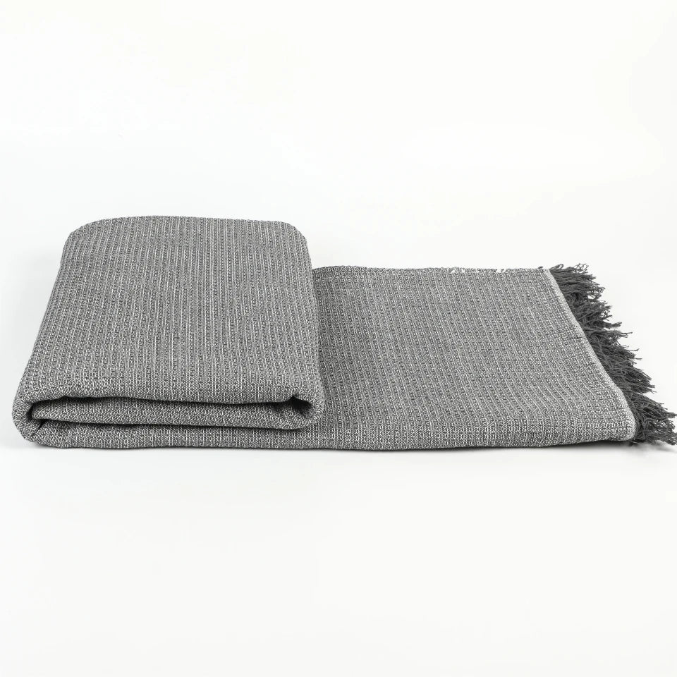 Funda multiusos para sofá Almeritex 2000, manta acogedora de algodón y poliéster con diseño de nido nórdico, transpirable y ligera, perfecta para el verano.