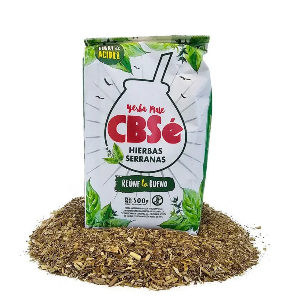 4 paquetes de cbse serranas hierbas yerba mate los más consumidos 500g.