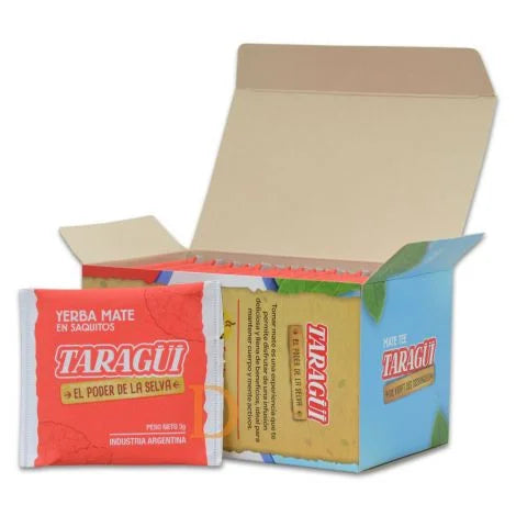 Taragüi mate cocido 20 sobres - Infusión de yerba mate 100% natural, energizante y deliciosa, ideal para disfrutar en cualquier momento