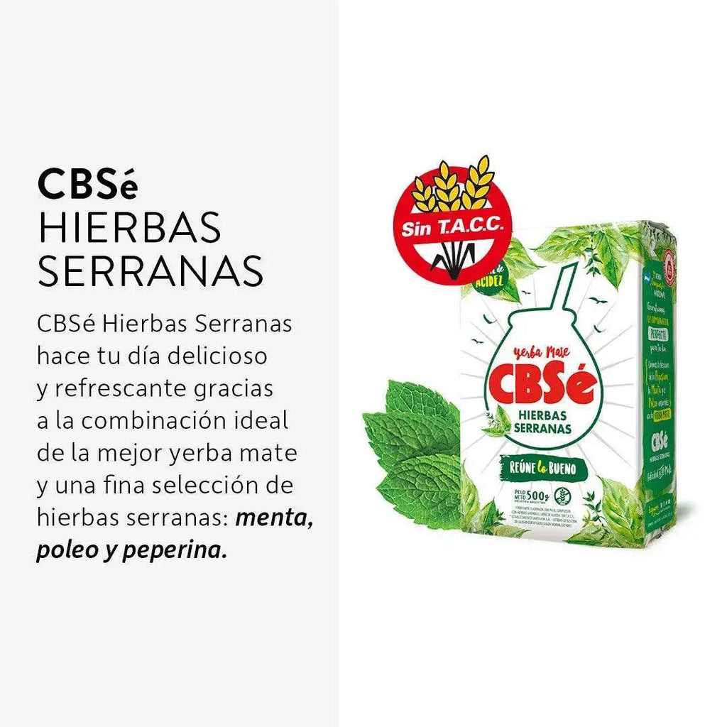 Cbsé serranas herbs yerba mate 1 kg - infusión aromática de hierbas de la sierra para momentos de bienestar