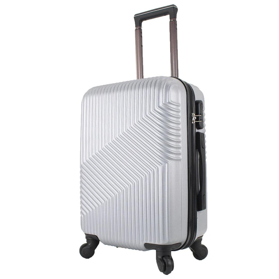 Maleta de cabina EASYTOUR de 55x35x20 cm, fabricada en ABS con 4 ruedas giratorias de 360°, perfecta para viajar.