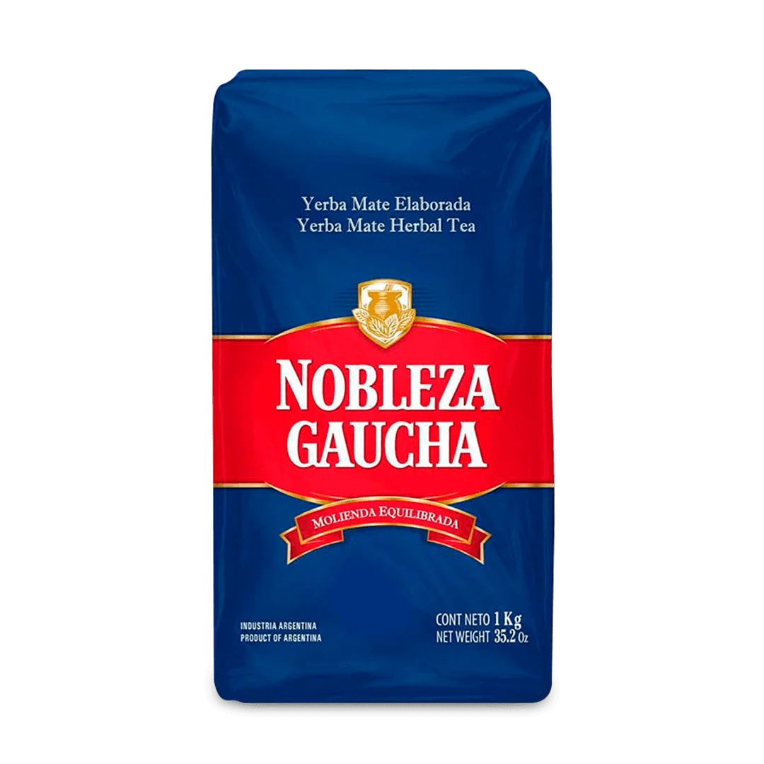 Nobleza gaucha azul 1 kg - yerba mate de alta calidad para infusión suave y aromática - qumir