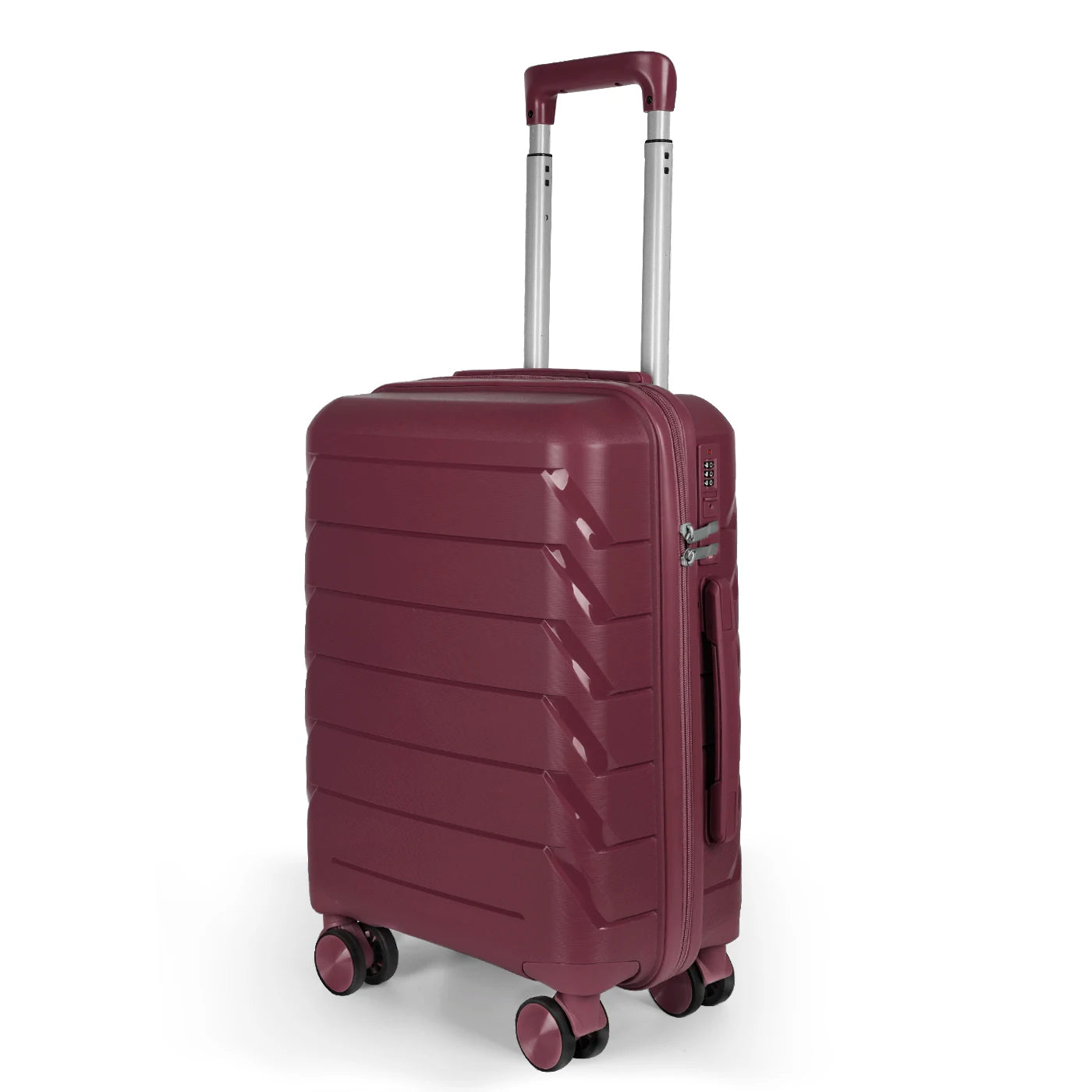 Maleta de cabina de 54x36x20 cm, de polipropileno, con ruedas giratorias de 360°, resistente y ligera. Ideal para viajar.