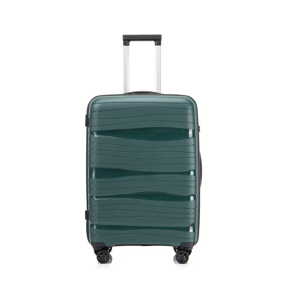 Maleta mediana OM Home 062, equipaje duradero de polipropileno (66*45*25 cm) con ruedas silenciosas de 360º, cerradura antirrobo y asa ajustable, ideal para viajar y para mayor comodidad al empacar.
