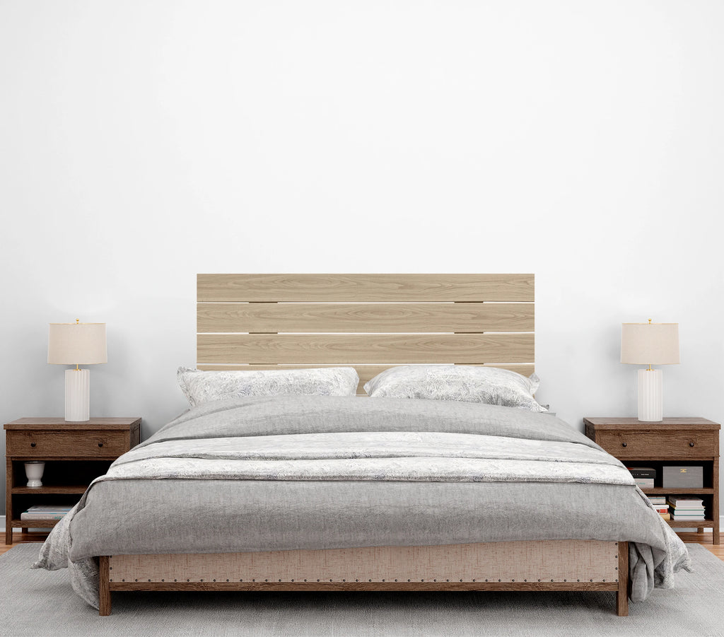 Cabecero DHOME de madera reciclada, fabricado con material DM de alta calidad, 1,3 cm de grosor, 46,6 cm de alto, disponible en 9 tamaños para camas individuales y dobles, de fácil mantenimiento, perfecto para una decoración moderna.