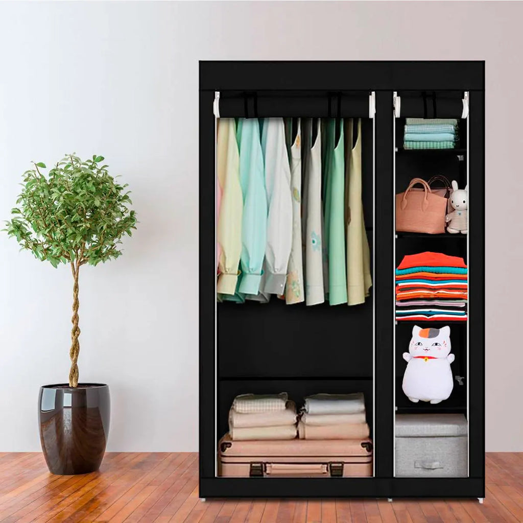 Armario de tela Nyana Home, 170x110x45cm, 2 puertas, 5 agujeros, 1 armario
