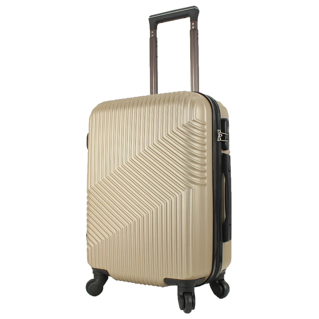 Maleta de cabina EASYTOUR de 55x35x20 cm, fabricada en ABS con 4 ruedas giratorias de 360°, perfecta para viajar.