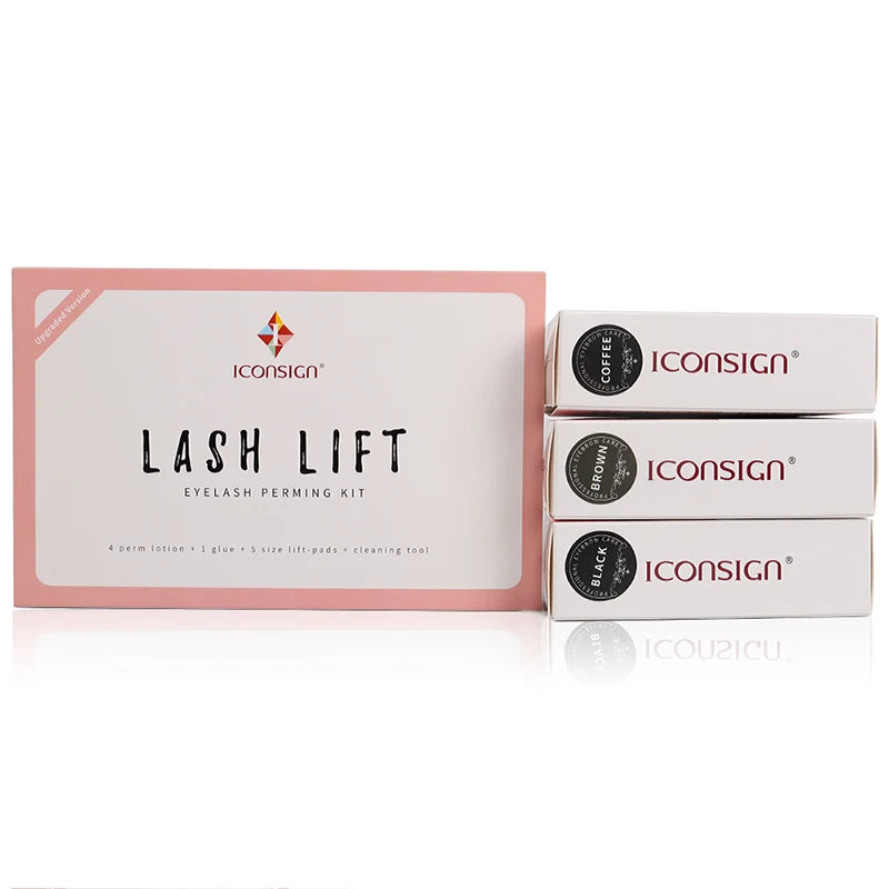 Kit de lifting de pestañas ICONSIGN versión mejorada y kit de tinte para pestañas y cejas, herramientas de maquillaje para ojos, lifting de pestañas y cejas, máscara de pestañas, herramientas de maquillaje para ojos, Dropshipping