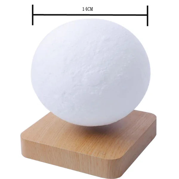 Lámpara lunar creativa 3D de levitación magnética LED, luz nocturna giratoria con forma de luna flotante, decoración para el hogar, regalo de moda para las fiestas, bricolaje.